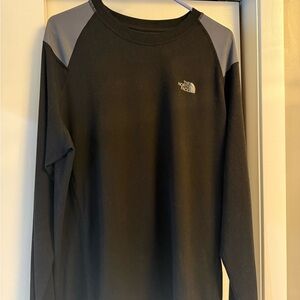 The North Face Men's Black and Gray Long Sleeve Shirt